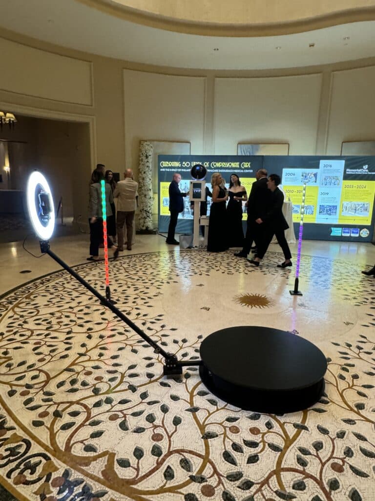 a 360 photo booth during an event